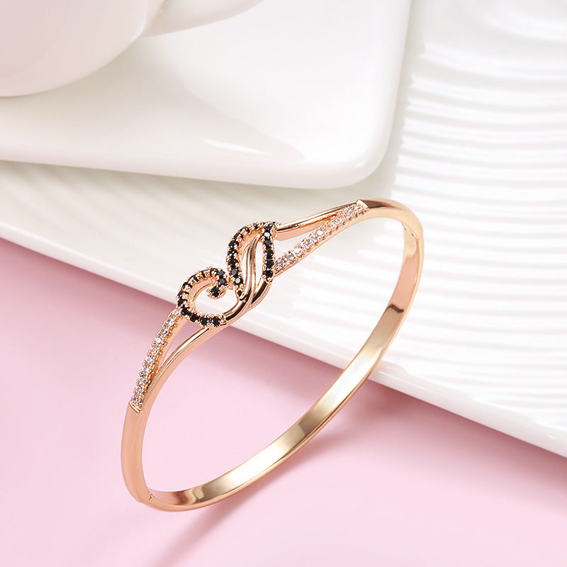 Bracelet en cuivre plaqué or, simple et chic