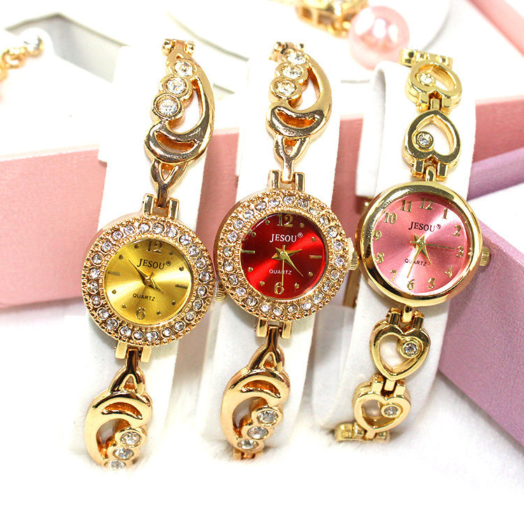 Ensemble Princesse de 3 pièces: Montre, Collier et Boucles d'oreilles