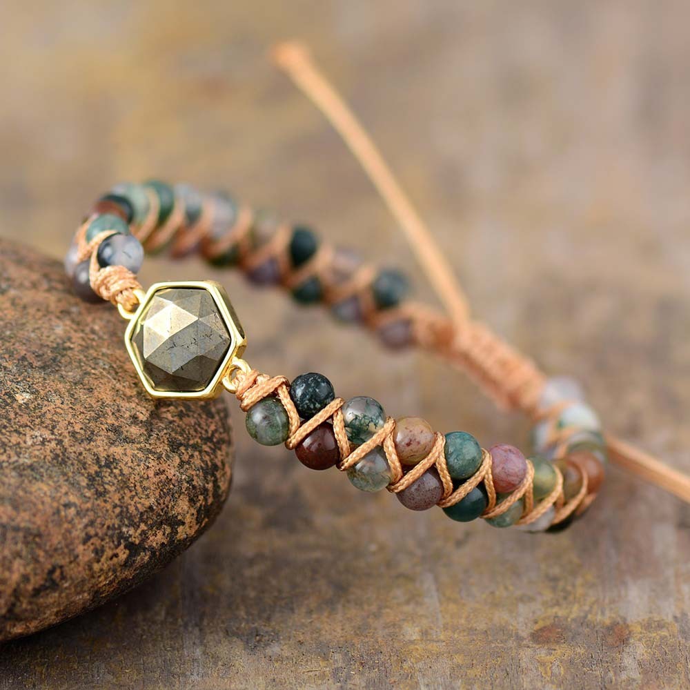 Bracelet en pierres naturelles pour homme