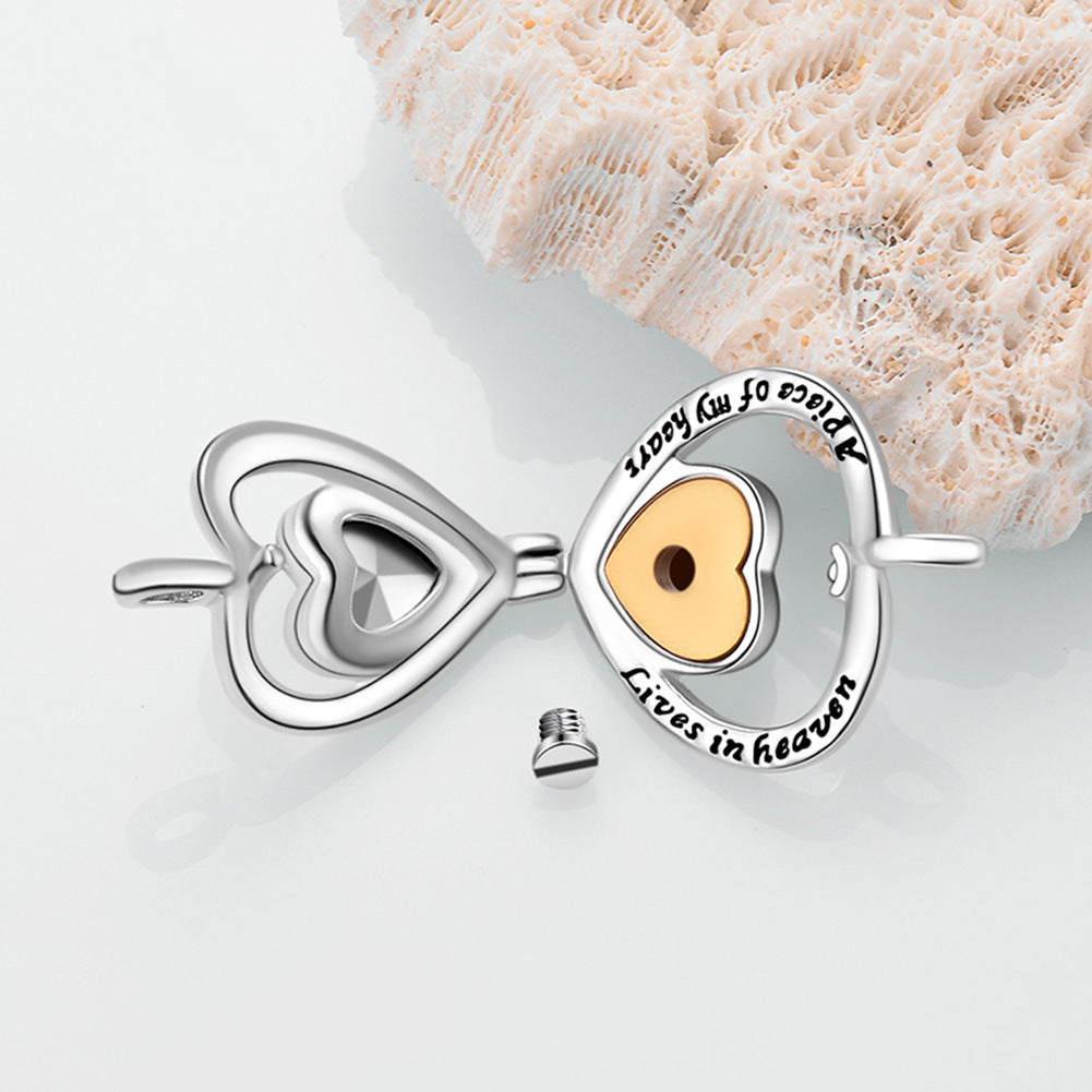 Collier en alliage de pierres précieuses en forme de coeur