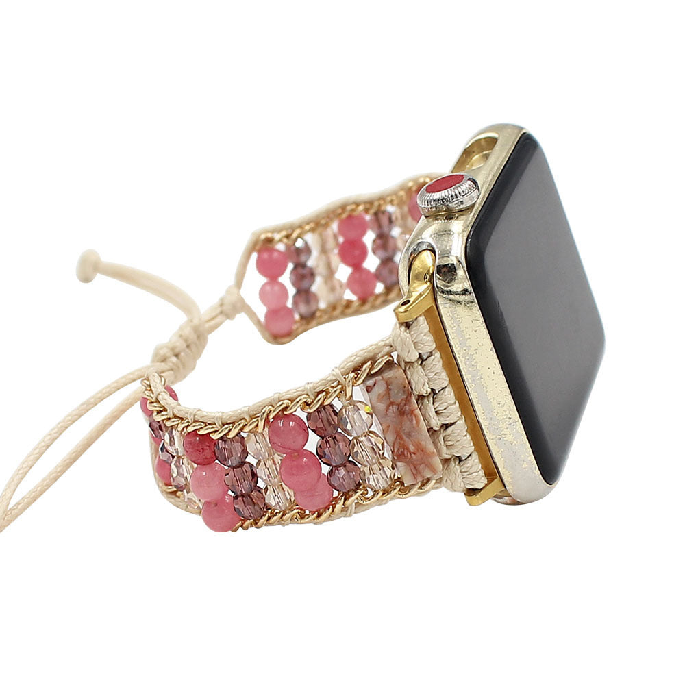 Bracelet de montre intelligente. Corde en cuir