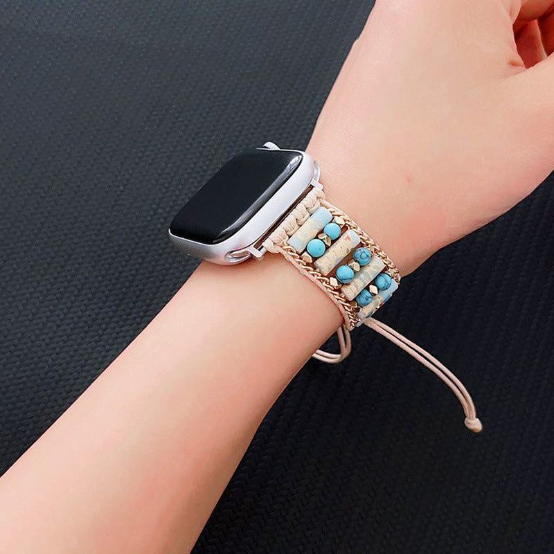Bracelet de montre intelligente. Corde en cuir