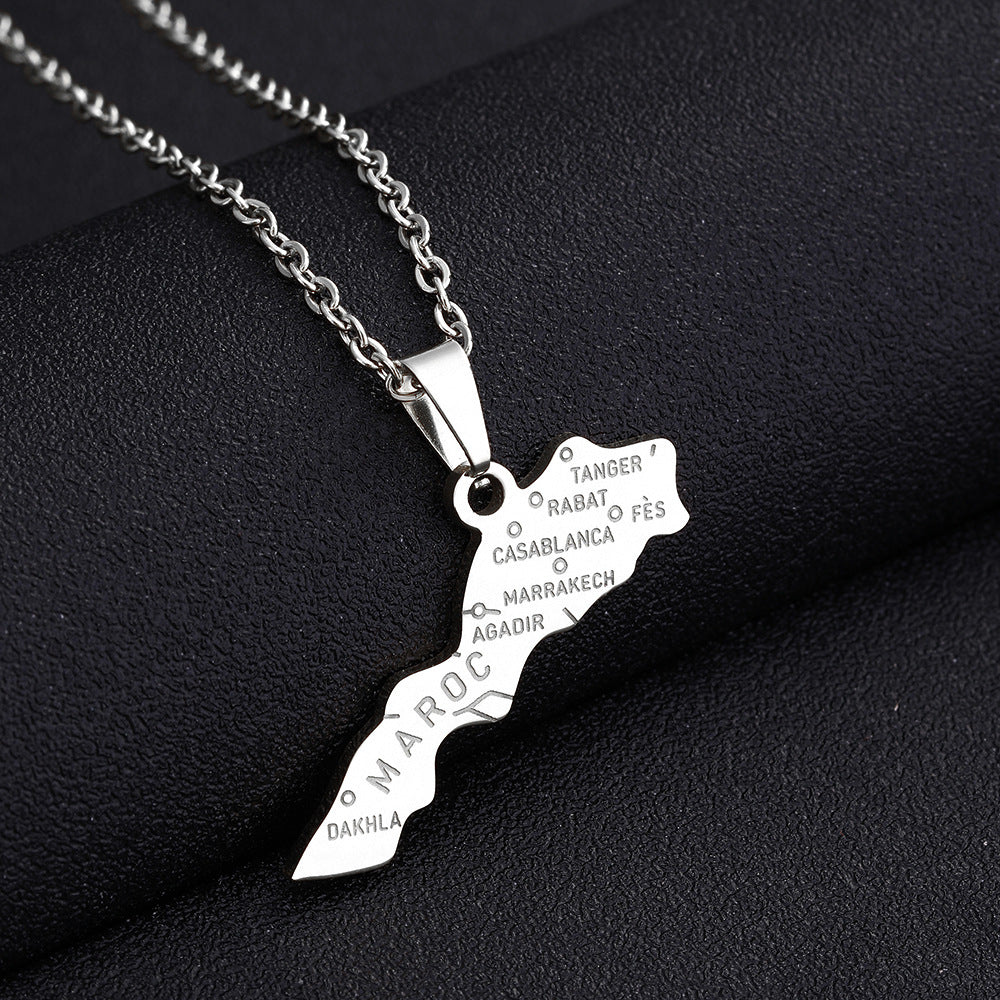 Collier Carte du Maroc
