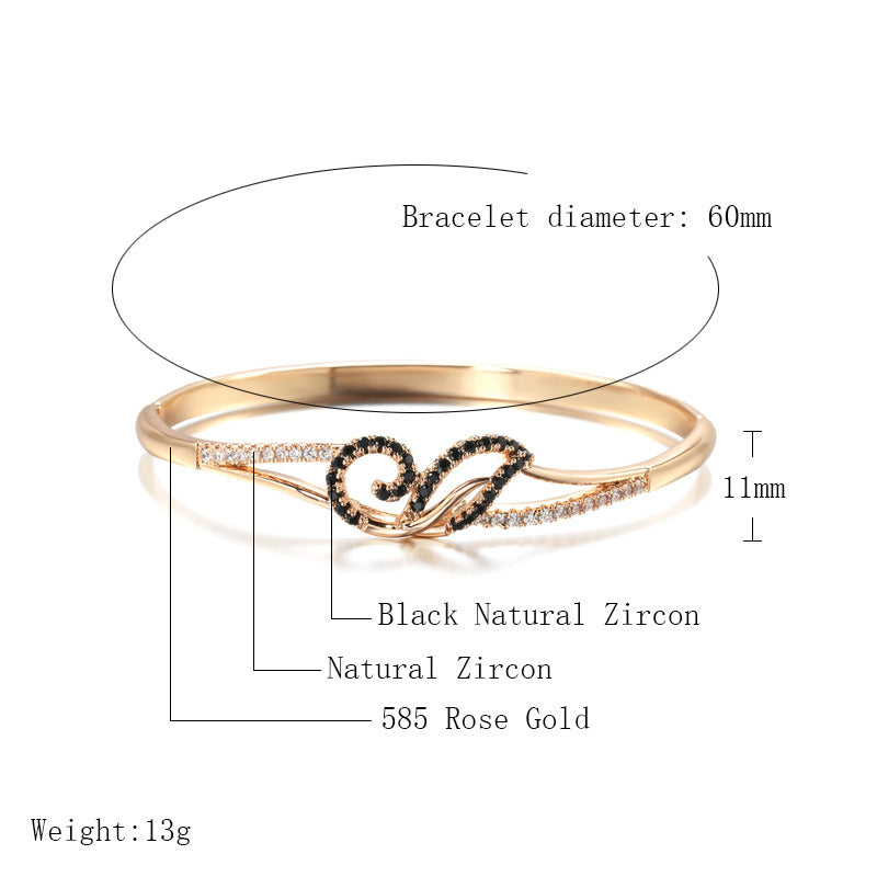 Bracelet en cuivre plaqué or, simple et chic